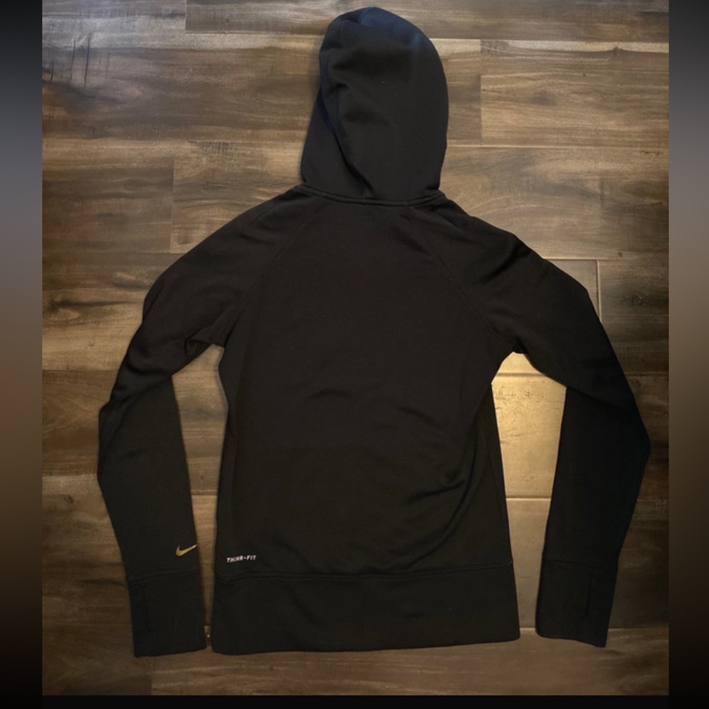Nike Women's Black and Gold Sweater - Picture 2 of 2